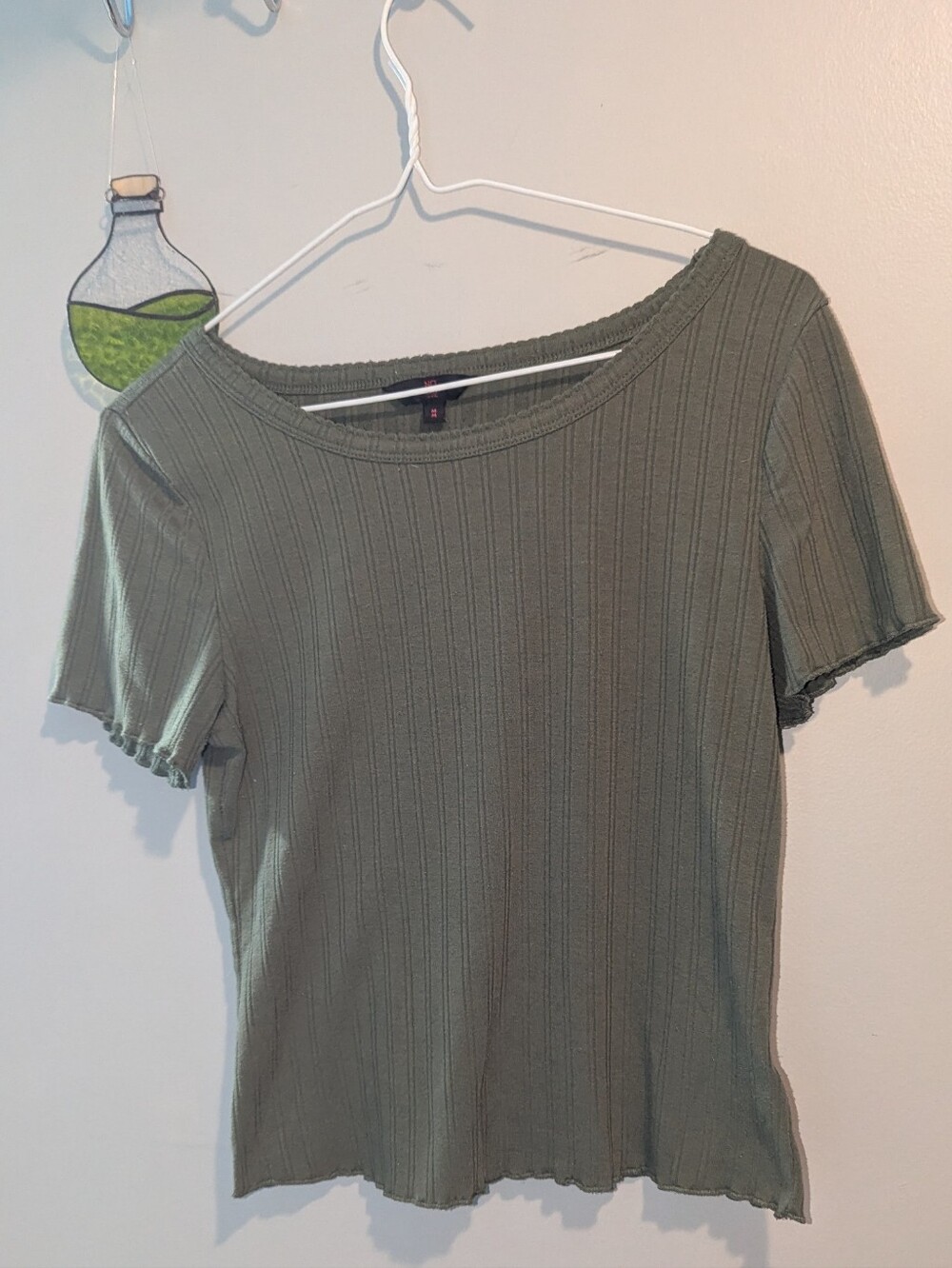 NOBO Olive Ribbed Short Sleeve Tee